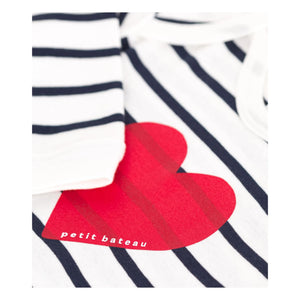 Petit Bateau - Berlin organik pamuklu pijama | Ekru