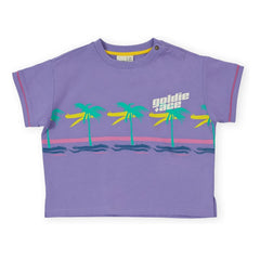 Goldie + Ace - Oversize Palm Tişört | Mor