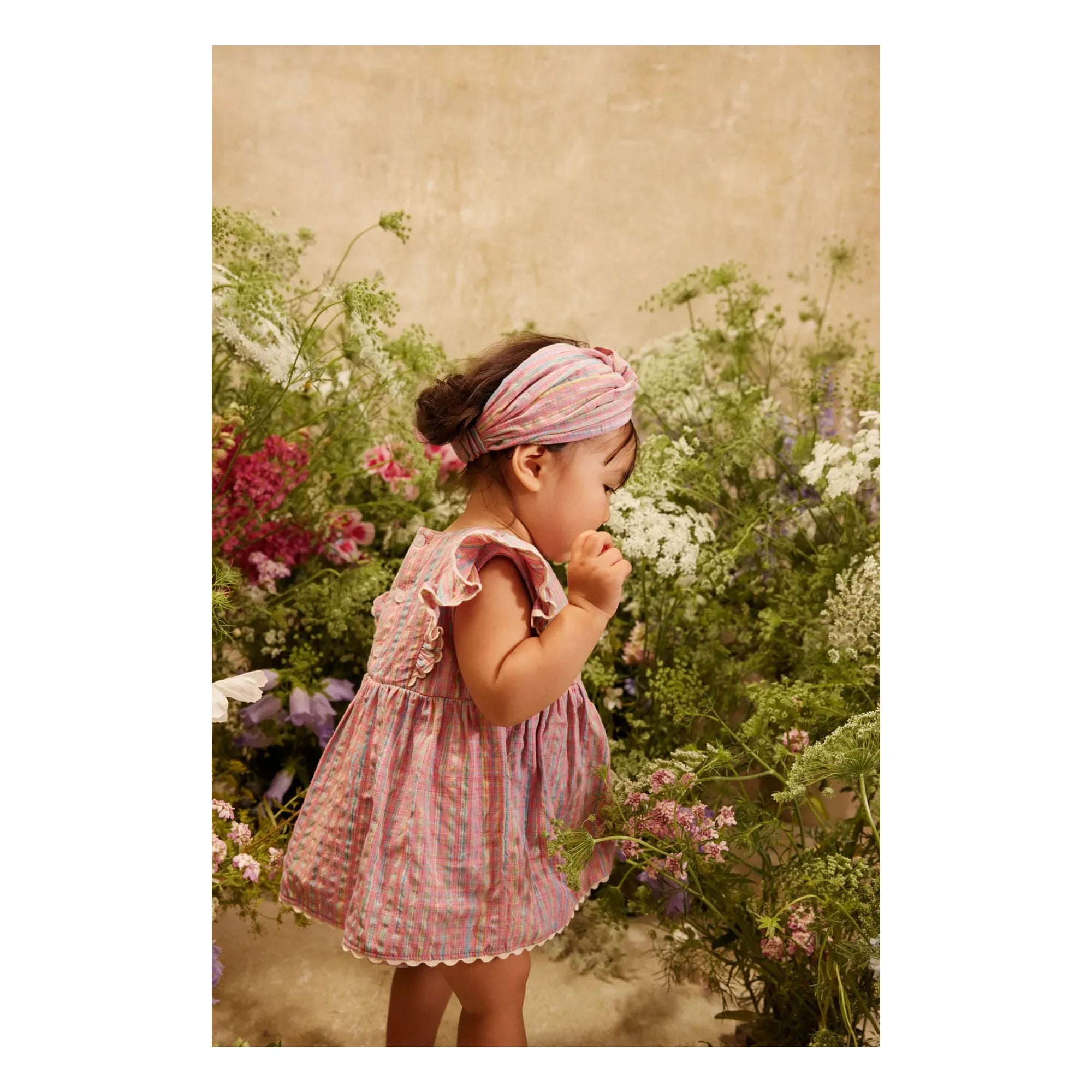 Louise Misha - Martine Volanlı Elbise | Toz Pembe