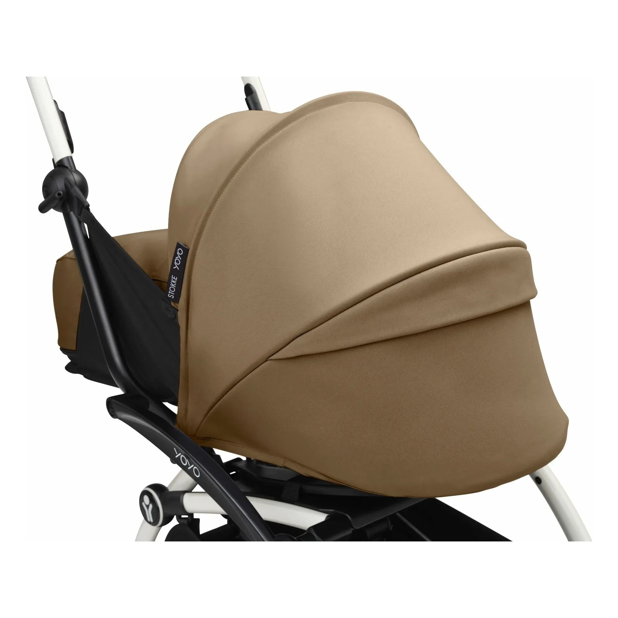 Stokke® - YOYO³ 0+ yenidoğan bebek arabası Beyaz çerçeve | Toffee