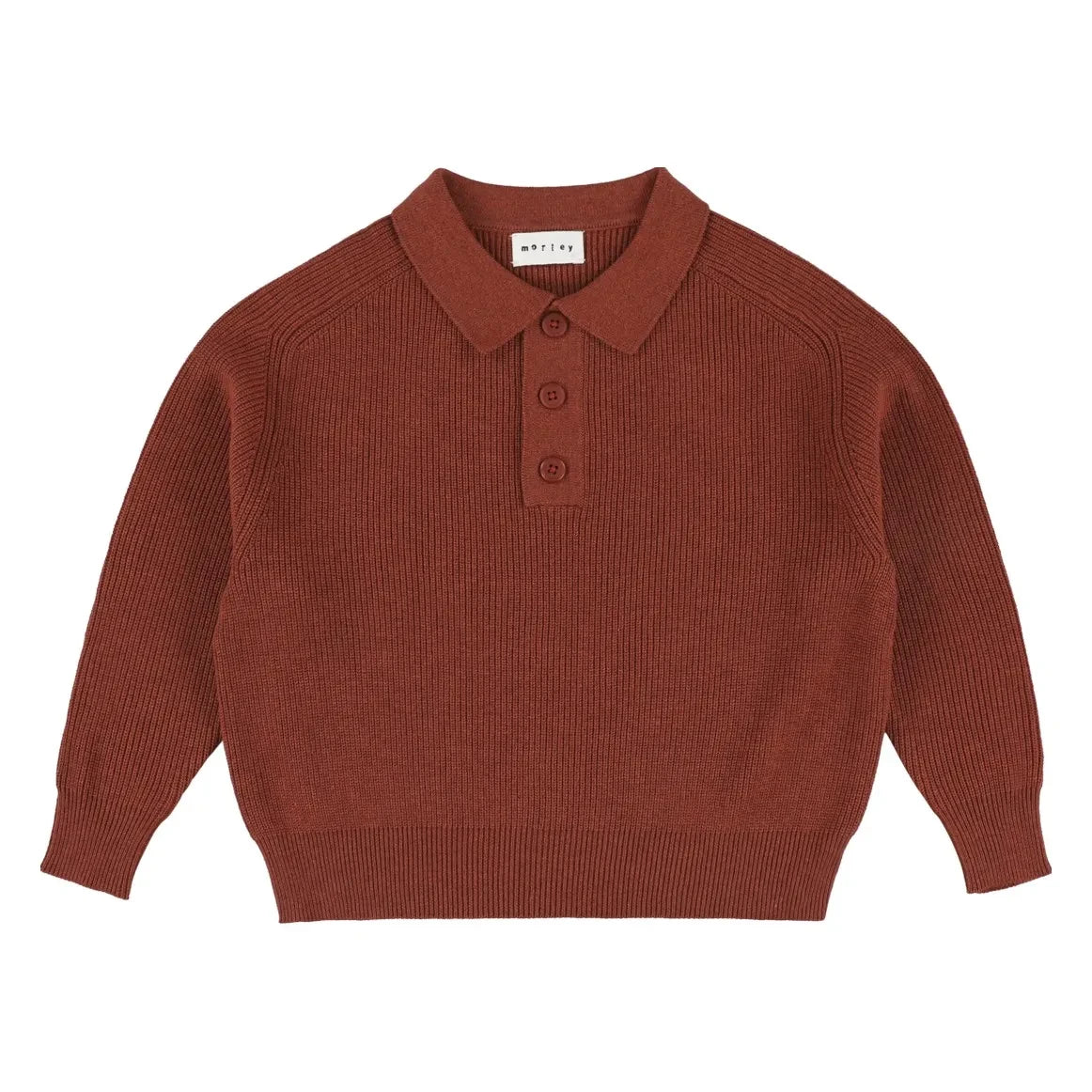 Morley - Zietse Örgü Polo Tişört | Terracotta