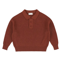 Morley - Zietse Örgü Polo Tişört | Terracotta