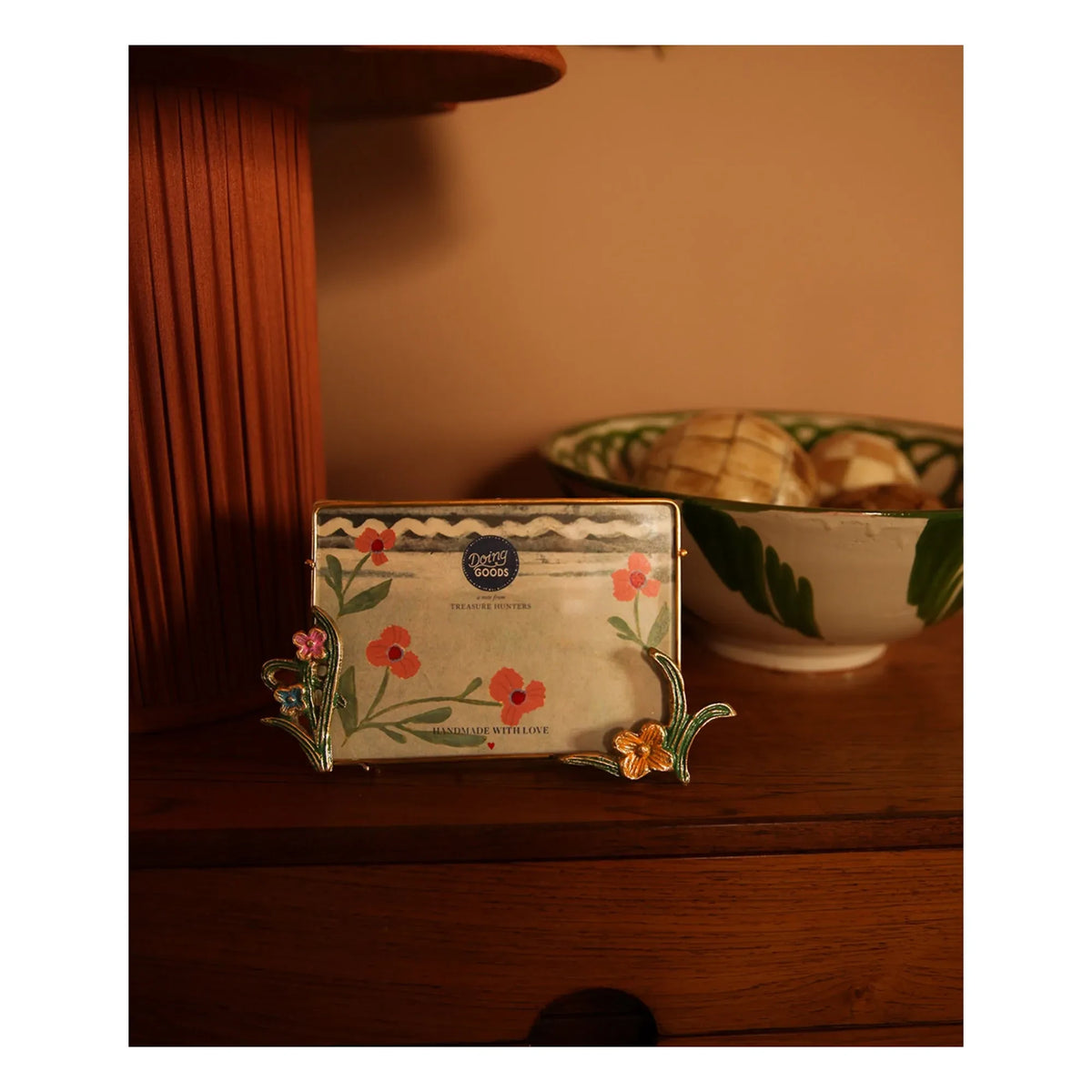 Doing Goods - Ivy pirinç fotoğraf çerçevesi | Pirinç