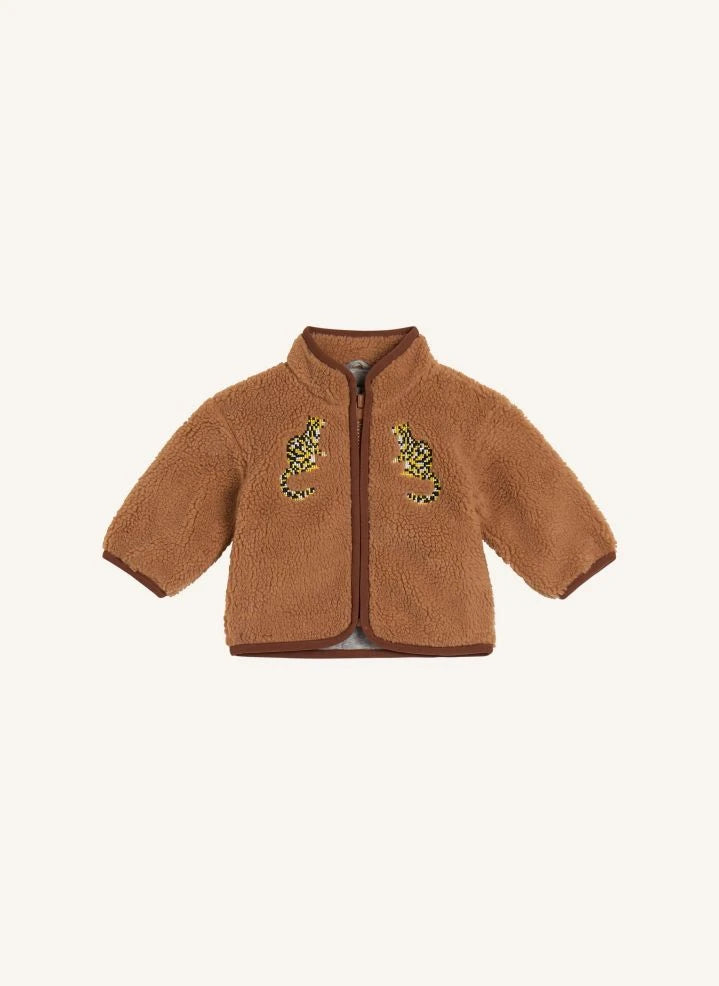Stella McCartney Kids - Tigers Sherpa سترة | Camel