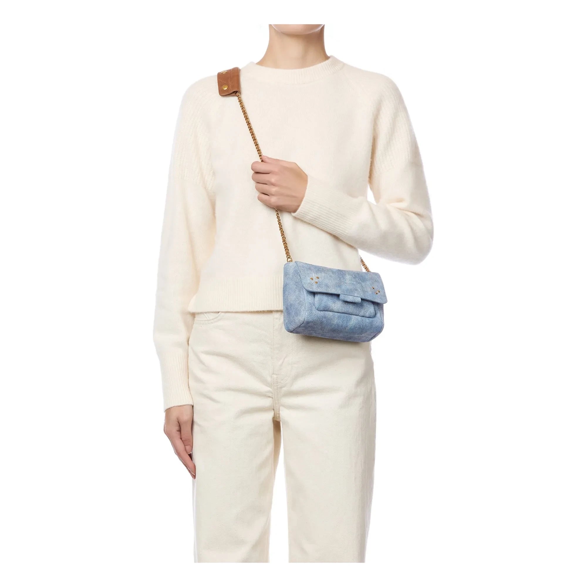 Jérôme Dreyfuss - Bag Lulu S Croûte Velours | Washed mavi