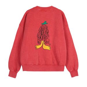 Bobo Choses - Hidden Monster organik pamuklu sweatshirt | Kırmızı