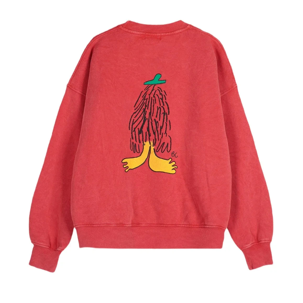 Bobo Choses - Hidden Monster organik pamuklu sweatshirt | Kırmızı