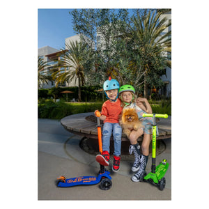 Micro - Maxi Katlanabilir Neon LED Scooter | Yeşil