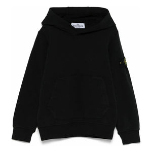 Stone Island - Logo Kapüşonlu Sweatshirt | Siyah