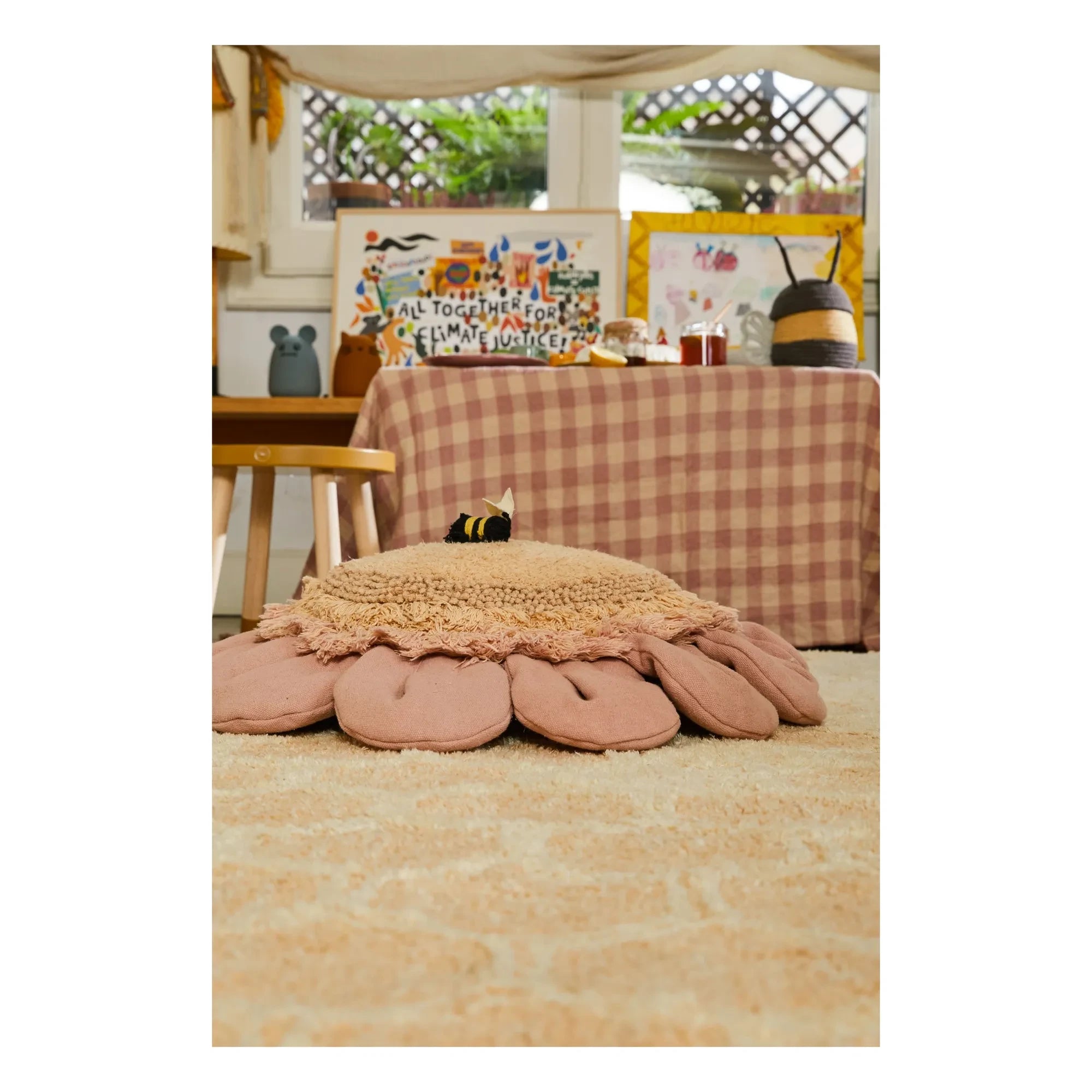 Lorena Canals - Daisy puf | Pembe