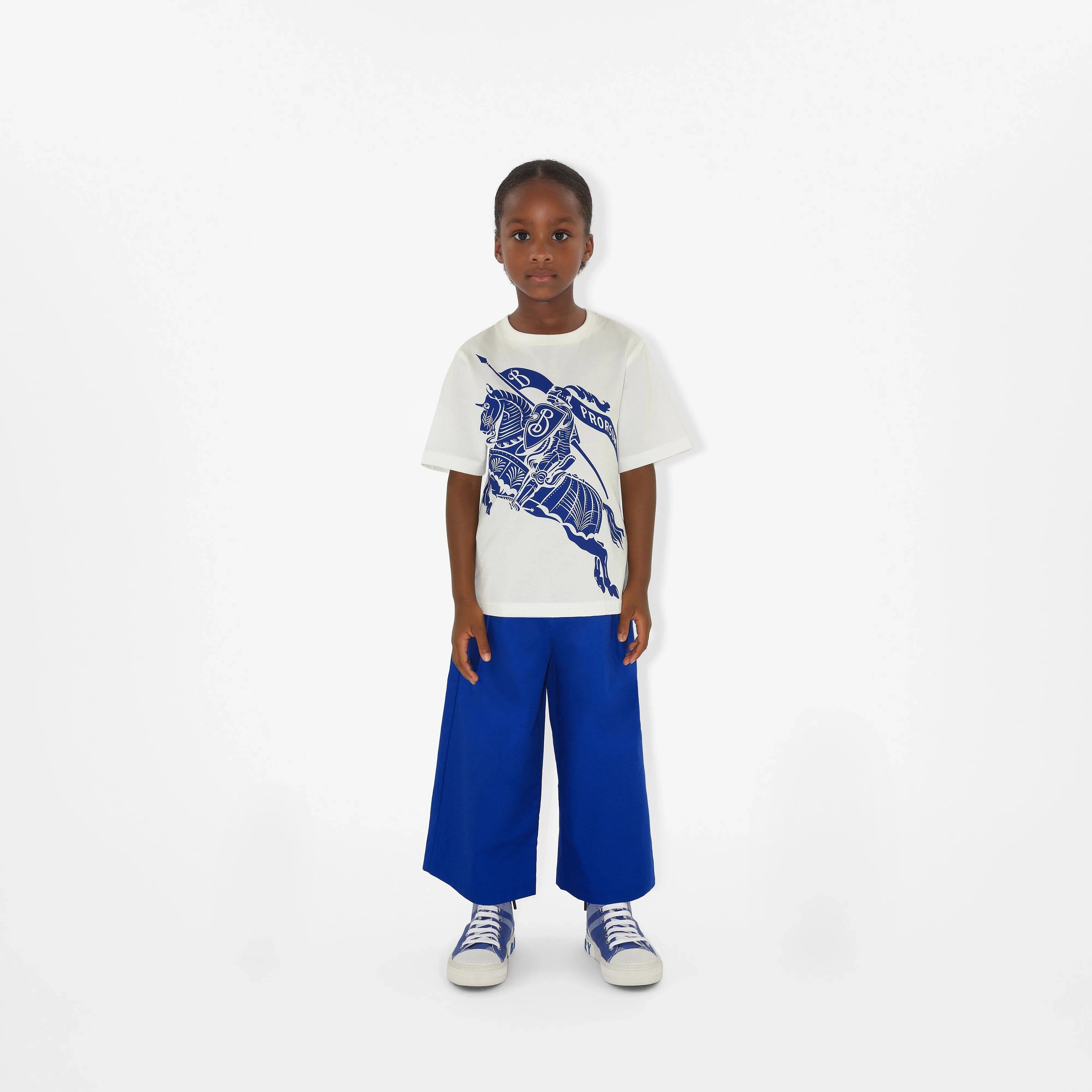 Burberry Kids Cedar Knight T-Shirt in White