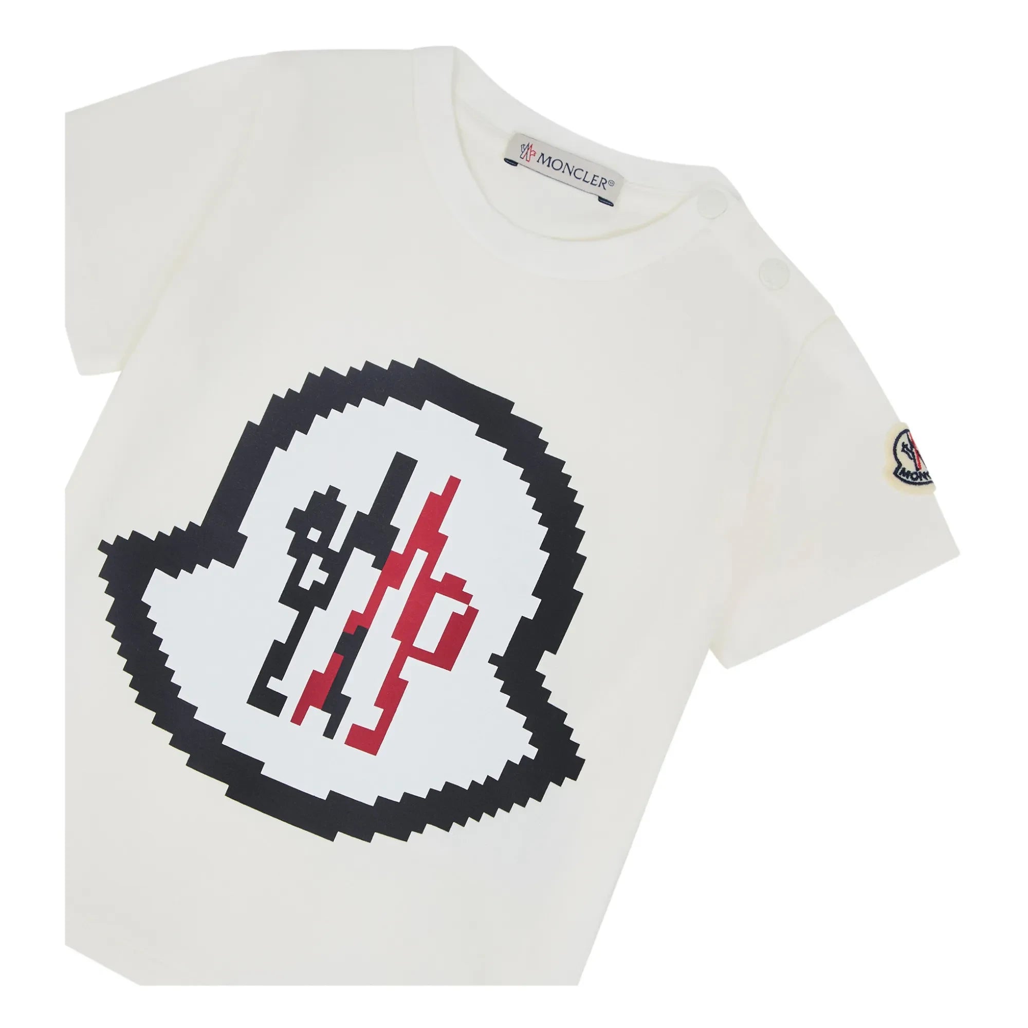 Moncler - Monogram logolu T-shirt | Beyaz