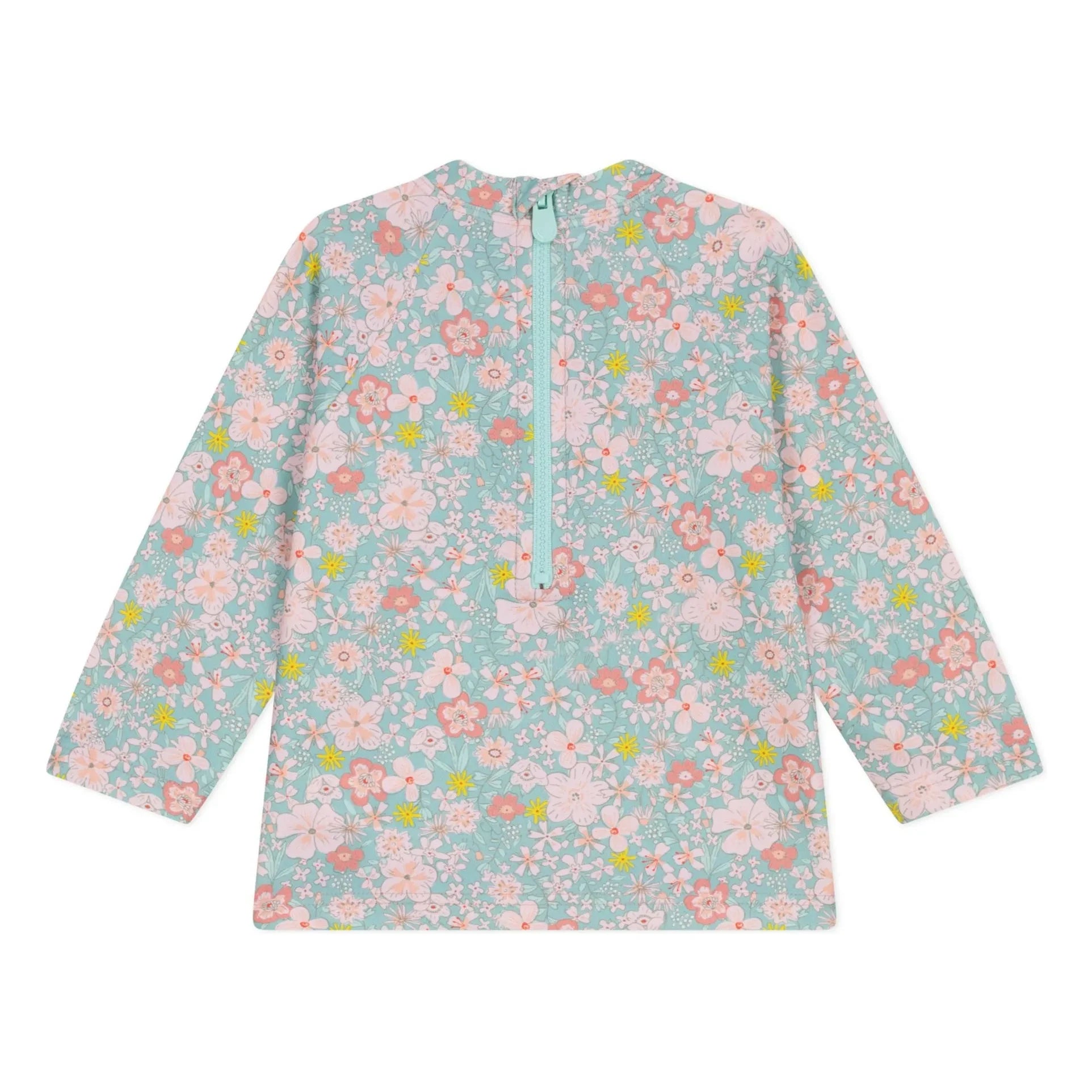 Petit Bateau - Fleuri Bebek UV Koruma Banyo Tişörtü | Turkuaz