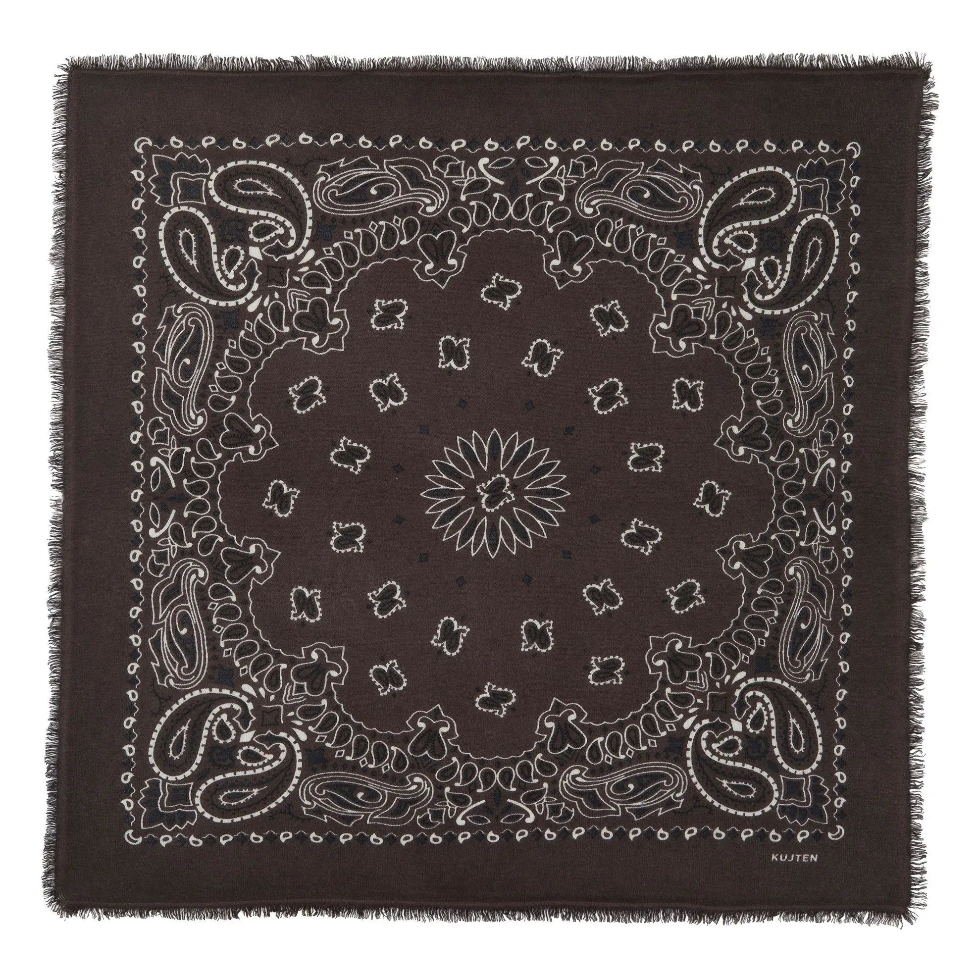 Kujten - Hachiko Kaşmir Bandana | Kahverengi