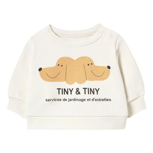 Tinycottons - Sweat Dogs Tiny & Tiny Coton Bio Baby | Beyaz