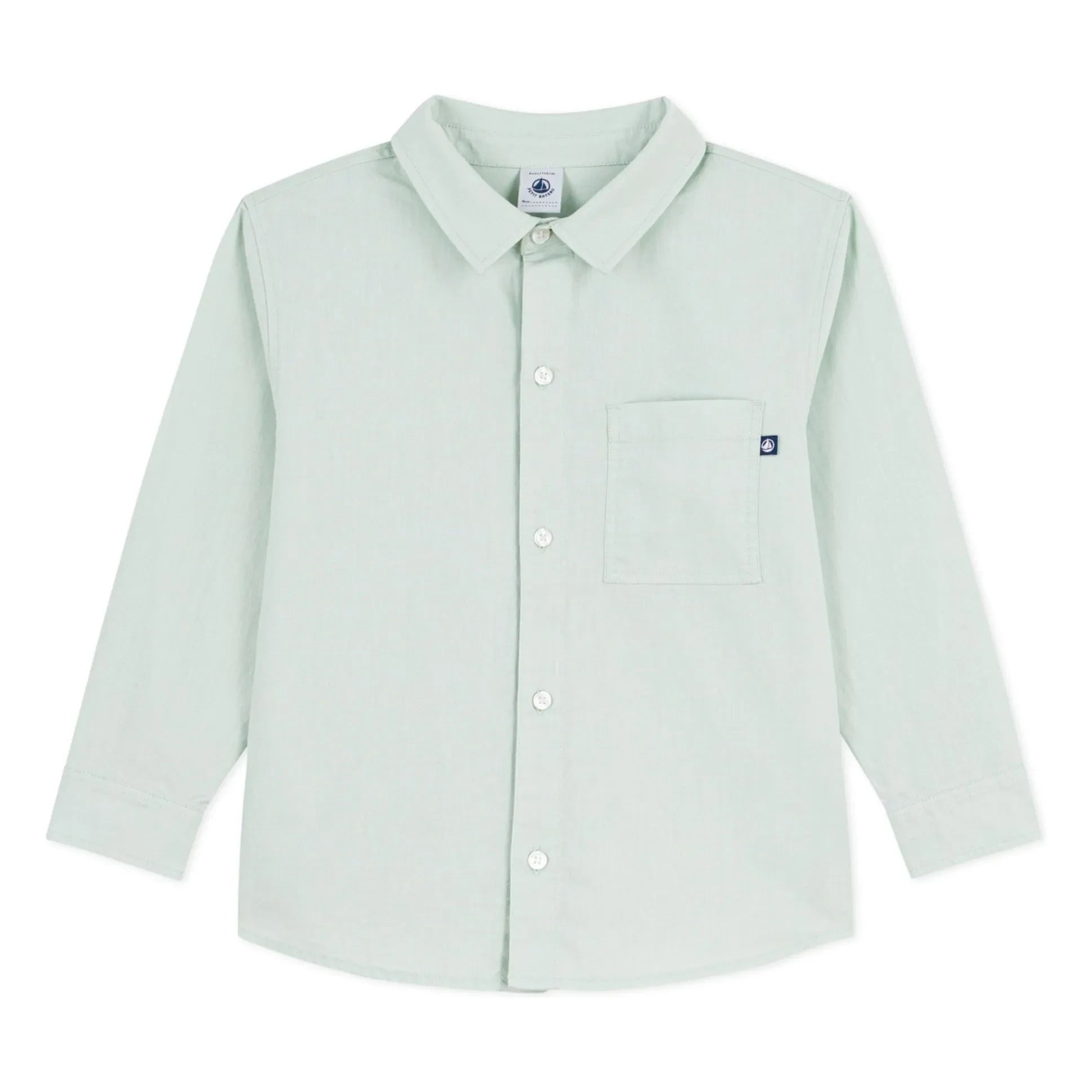 Petit Bateau - Adaçayı | Düz Keten Gömlek