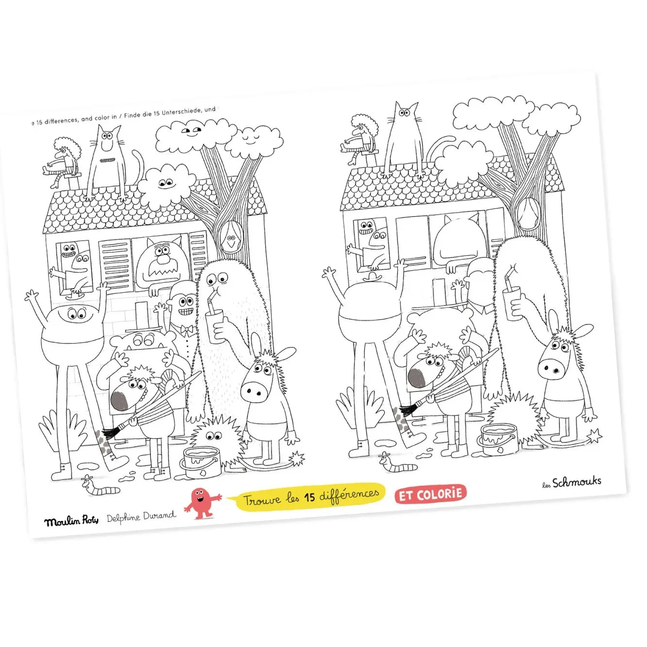Moulin Roty - 40 adet boyama placemats seti - Les Schmouks
