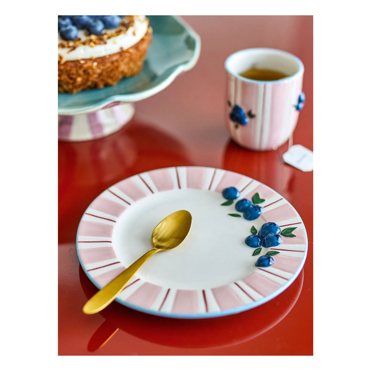 Bloomingville - Tatlı servis tabakları - 4'lü Set | Pembe