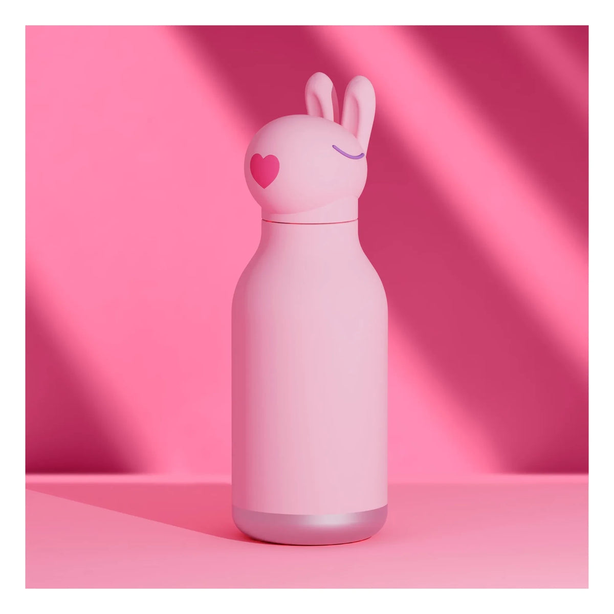 Asobu - Paslanmaz çelik şişe Rabbit | Açık Pembe