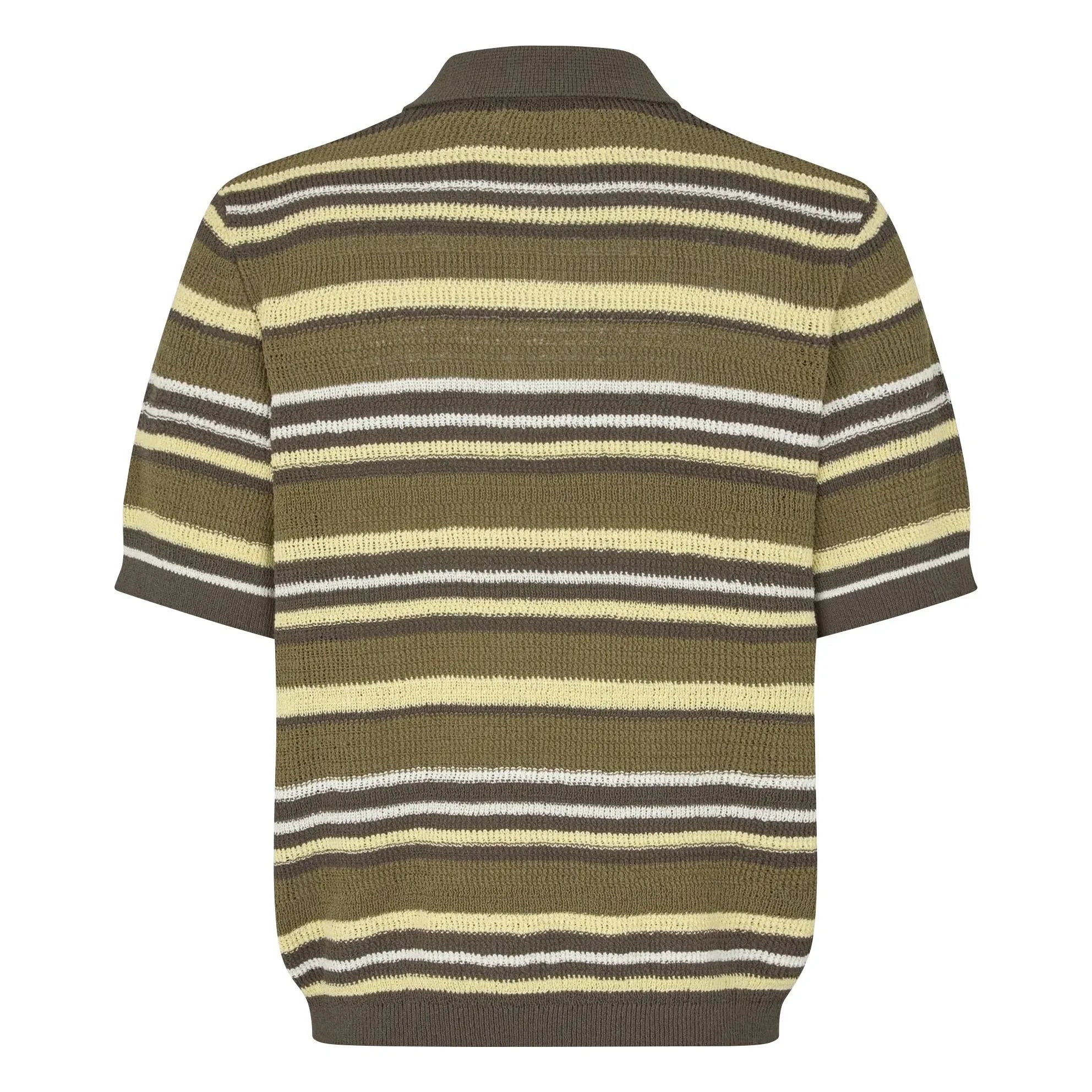 Samsoe Samsoe - Samarco Çizgili Triko Polo | Haki