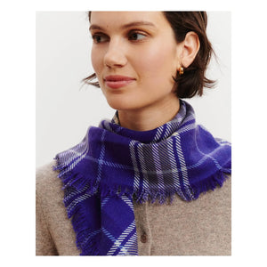 Bompard - Swann Tartan Kaşmir Mini Fular | Mor