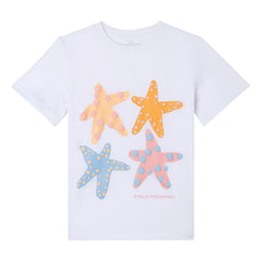 Stella McCartney Kids - Etoiles de Mer organik pamuklu Tişört | Beyaz