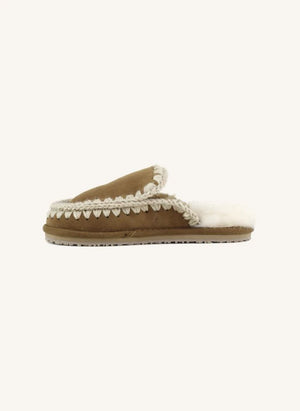 Mou - Eskimo Dikişli Terlikler | Konyak