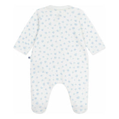Petit Bateau - Dors Bien Yaka Kalpli Organik Pamuklu Pijama | Beyaz