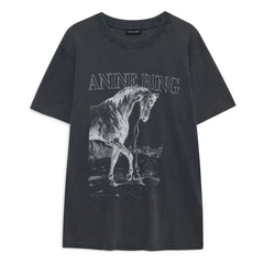 Anine Bing - Lili Horse Tişört | Siyah