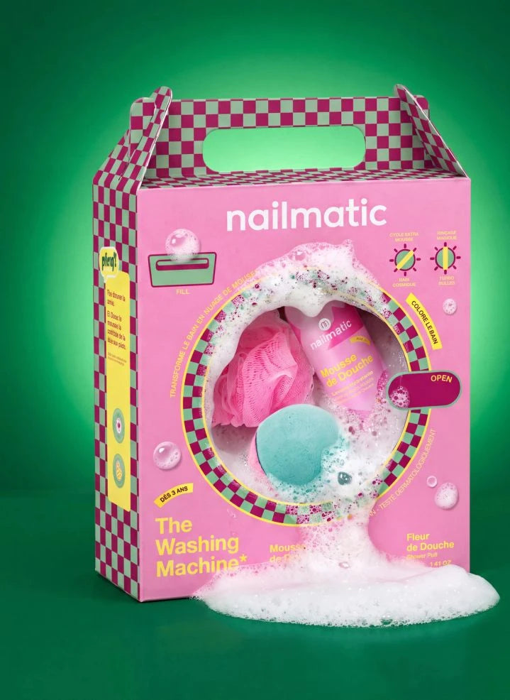 Nailmatic Kids - مجموعة هدايا غسالة الملابس | وردي
