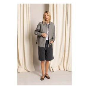 Smallable Woman - Paola Denim Bermuda Şort | Denim gri