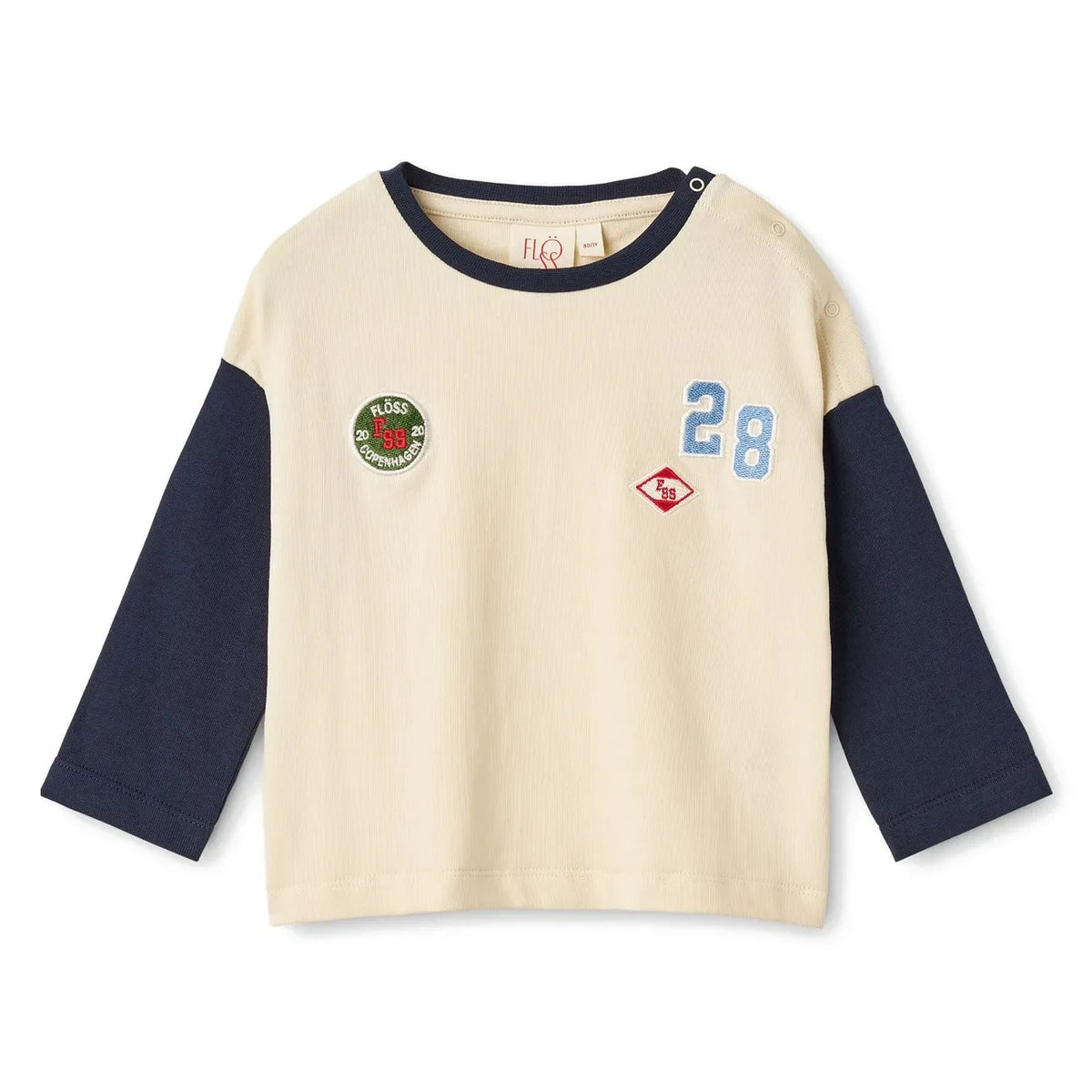 Flöss - Eskil Patch Tişört | Krem