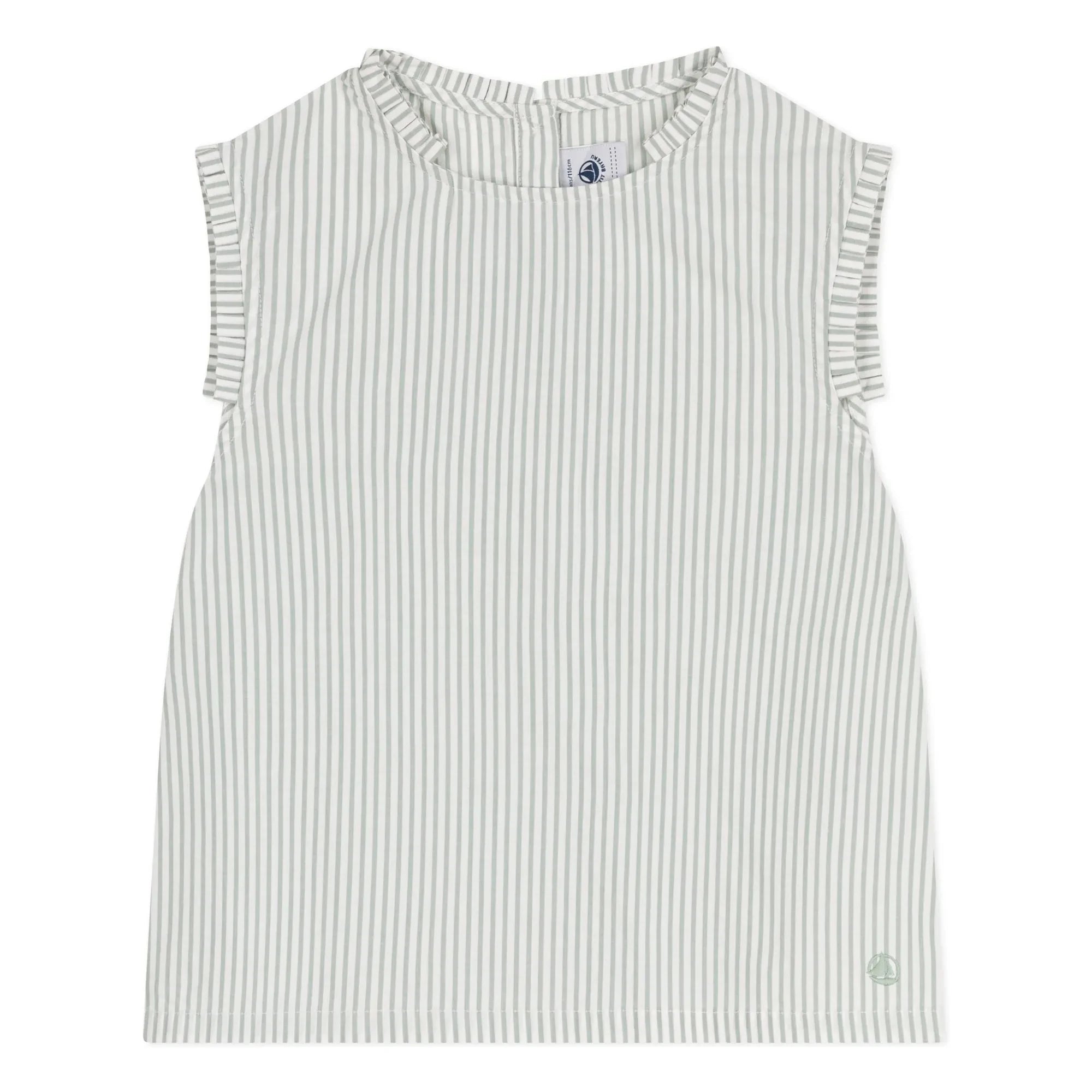 Petit Bateau - Top Bictoire Organik Pamuk Poplin | Beyaz