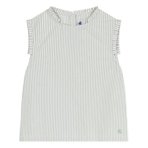 Petit Bateau - Top Bictoire Organik Pamuk Poplin | Beyaz