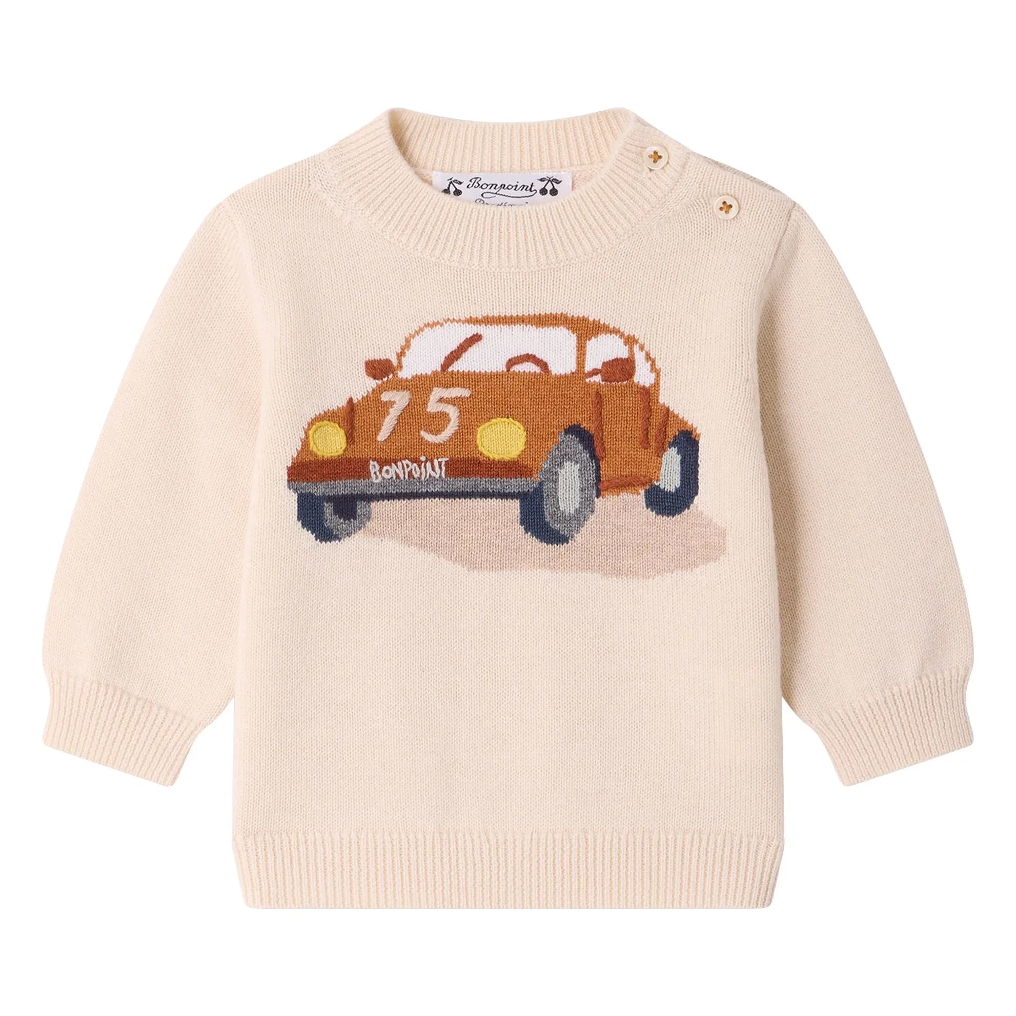 Bonpoint - Almire Car Yün Kazak | Ecru