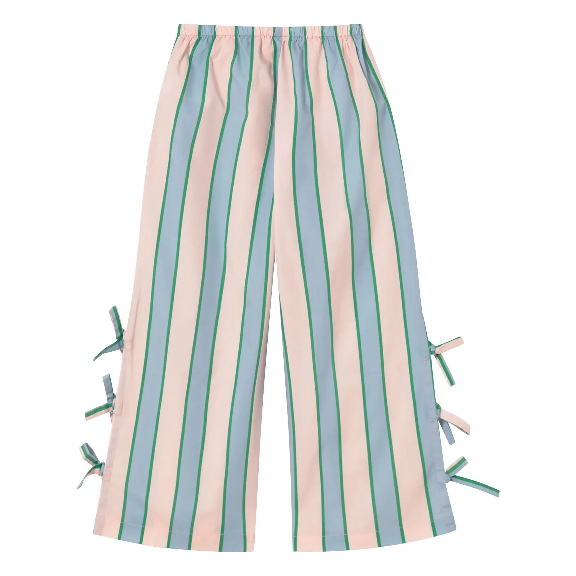 Tinycottons - Çizgili Bağlamalı Pantolon | Açık Pembe