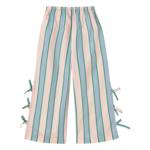 Tinycottons - Çizgili Bağlamalı Pantolon | Açık Pembe