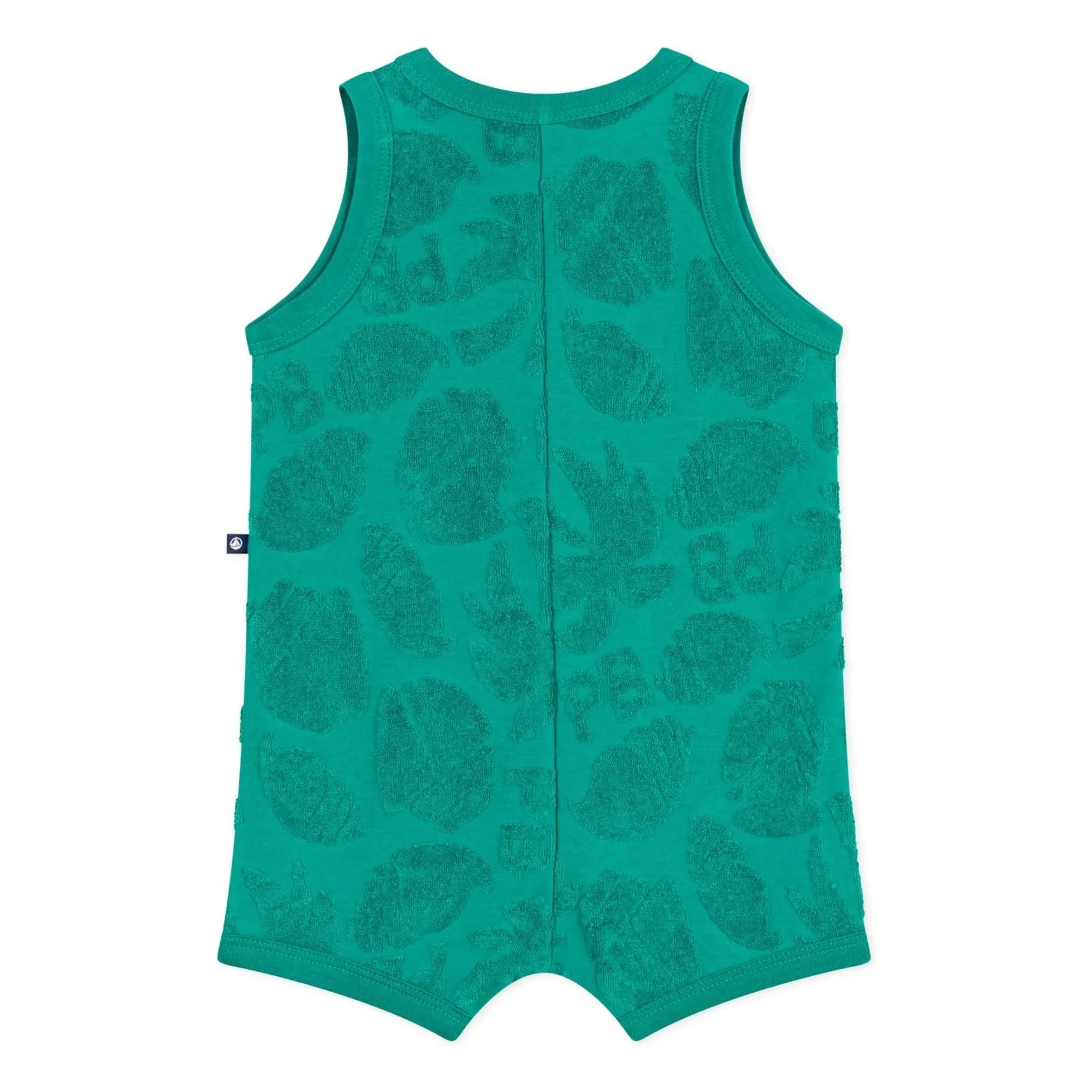 Petit Bateau - Organik pamuklu palmiye havlu tulum | Yeşil