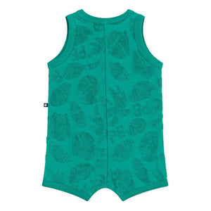 Petit Bateau - Organik pamuklu palmiye havlu tulum | Yeşil