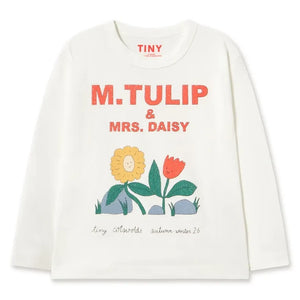 Tinycottons - M.Tulip Organik Pamuk Tişört | Beyaz