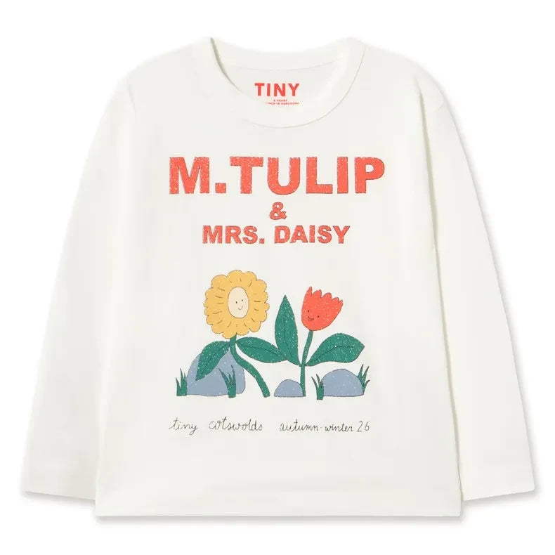 Tinycottons - M.Tulip Organik Pamuk Tişört | Beyaz