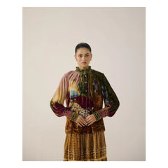 CORD - Farmer Lakeside Kadife Bluz | Bordo
