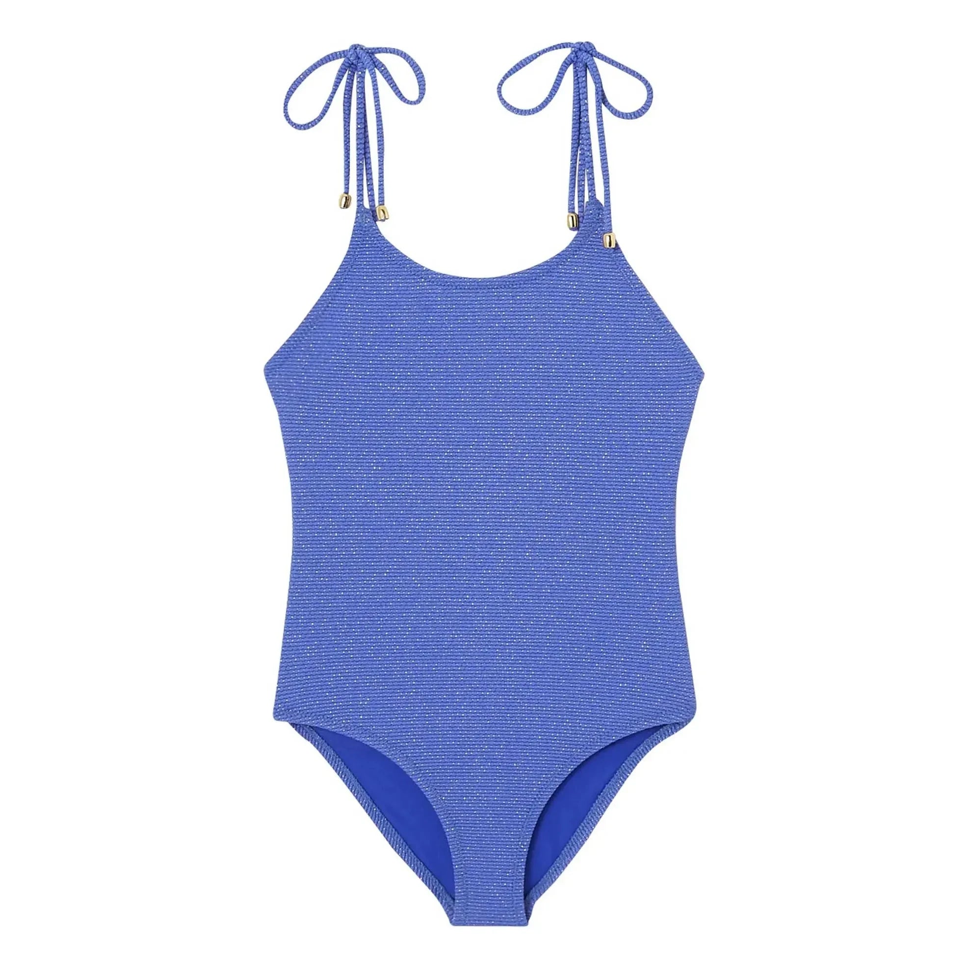 Lison Paris - Bahamas Metalik Tek Parça Mayo | Kobalt