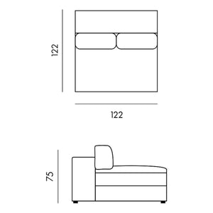 Panac Edition - Bellechasse 2 Kişilik Şömine Sandalyesi, Bouclé - 120 cm | Kırık Beyaz