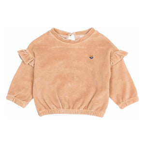 Búho - Organik Pamuk Kadife Sweatshirt | Pembe