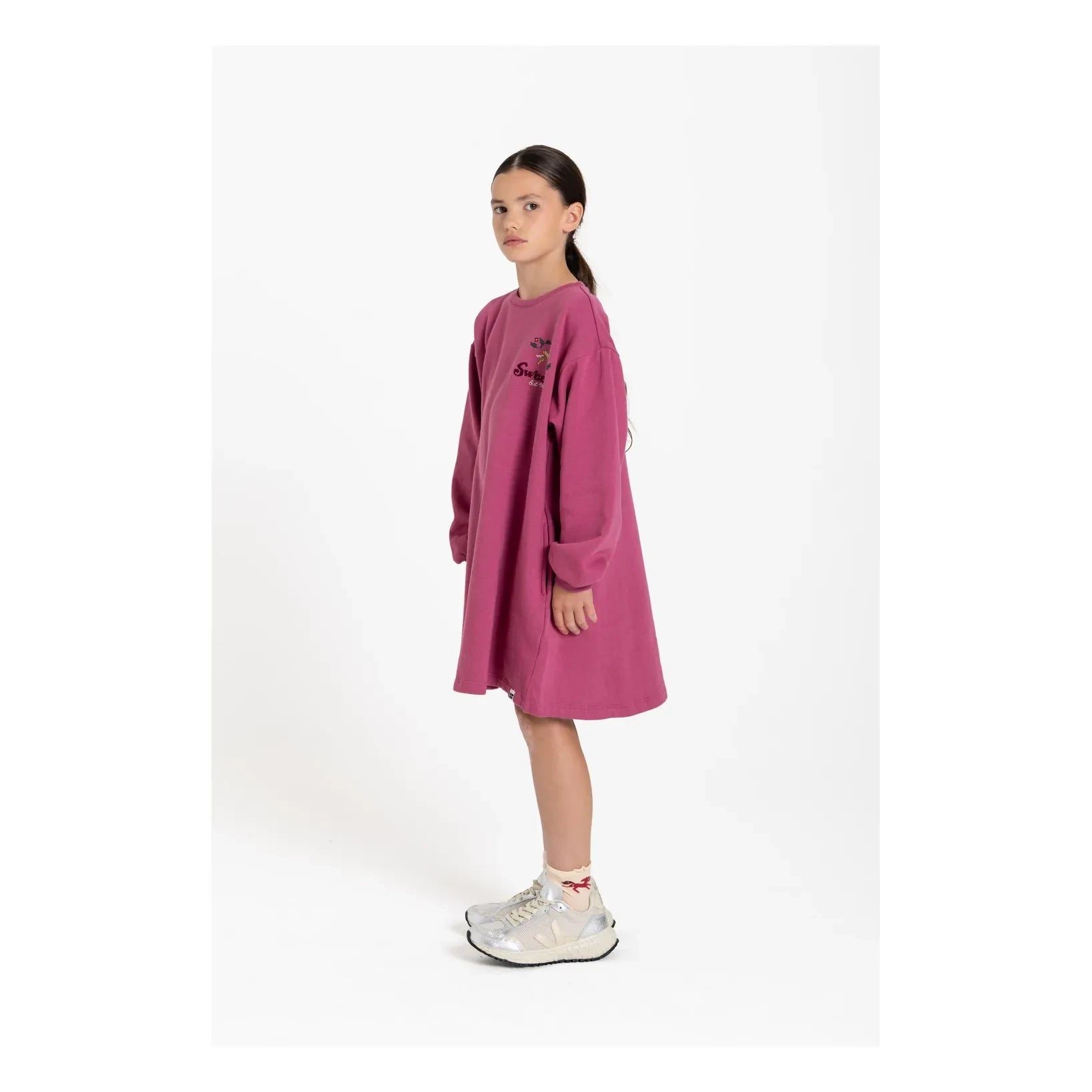 Hundred Pieces - Briona Birds Elbise | Toz Pembe