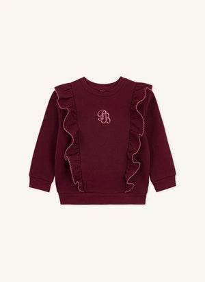 Petit Bateau - سويت شيرت PB المزخرف | بوردو