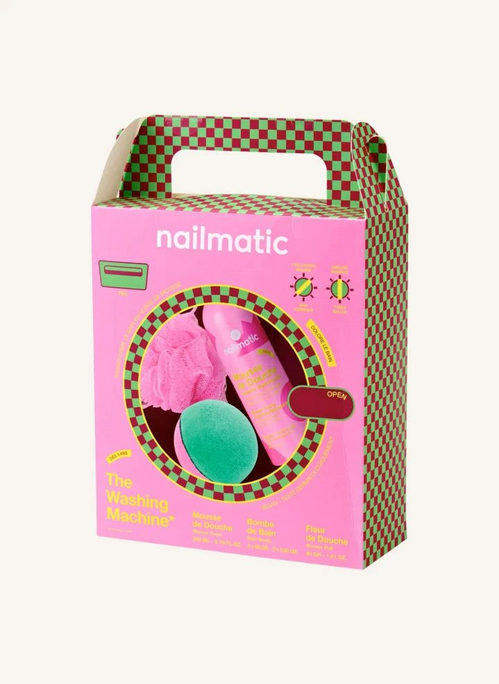 Nailmatic Kids - مجموعة هدايا غسالة الملابس | وردي