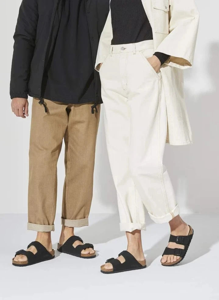 BIRKENSTOCK - أريزونا SFB الصنادل المخملية | أسود