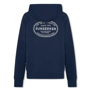 AO76 - Eldo Chill geri dönüştürülmüş pamuklu fermuarlı sweatshirt | Lacivert
